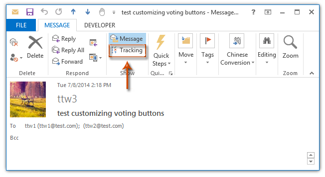 voting buttons microsoft outlook 2016